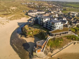 Perranporth beachfront apartment sleeps 4