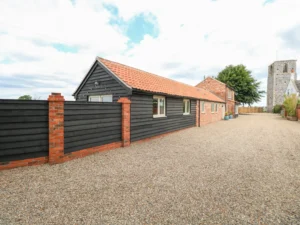 High end barn conversion with hot tub