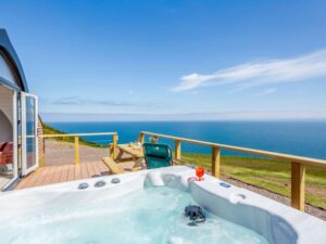 Hot tub retreat with amazing sea views