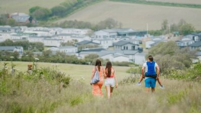 Caravan park with outdoor heated pool