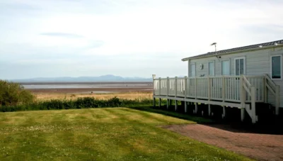 Southerness holiday park on the beach