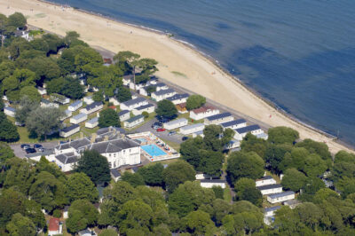 Dorset beachfront caravan park with pool